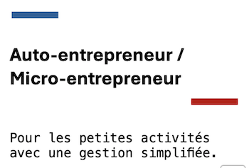 Creer votre Micro Entreprise ou Auto-entrepreneur